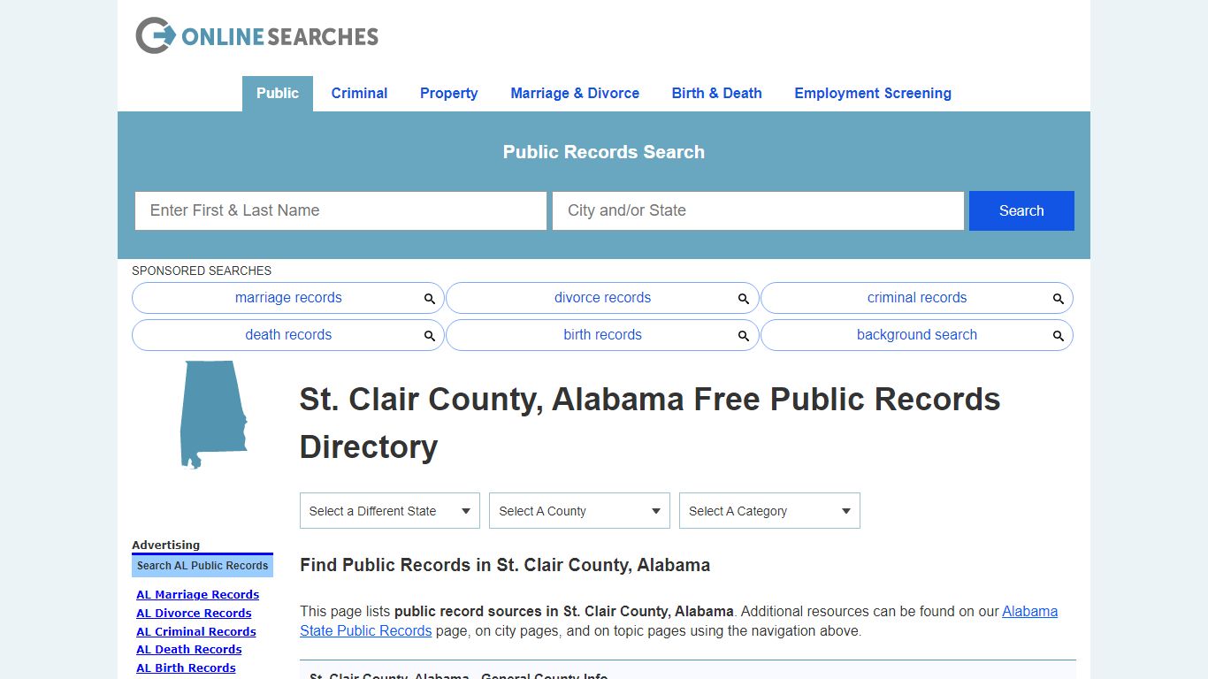 St. Clair County, Alabama Public Records Directory